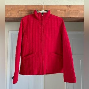 Red Quilted Jacket Size 8/10 M